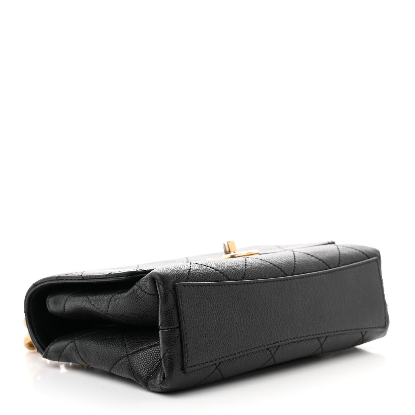 Caviar Quilted Mini Bracelet On Chain Flap Black