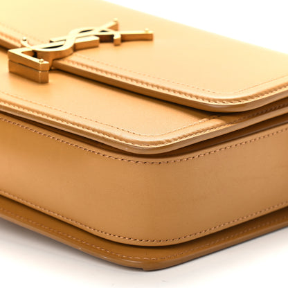 Saint Laurent Box Calfskin Monogram Medium Solferino Satchel Mustard 8 of 8