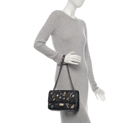 Chanel Aged Calfskin Lucky Charms 2.55 Reissue 225 Flap Black 2 of 9
