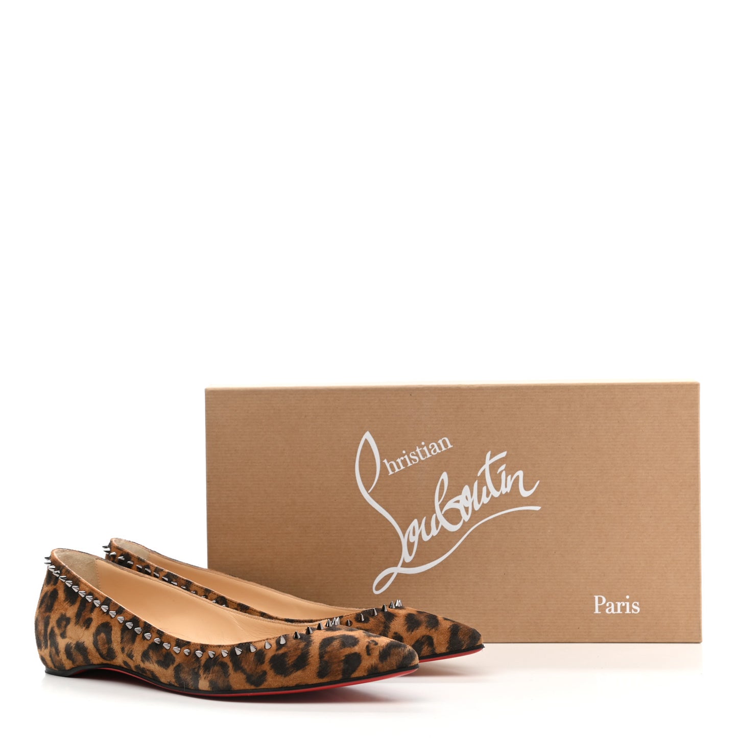 Veau Velours Studded Anjalina Flats 37.5 Leo Gun Metal