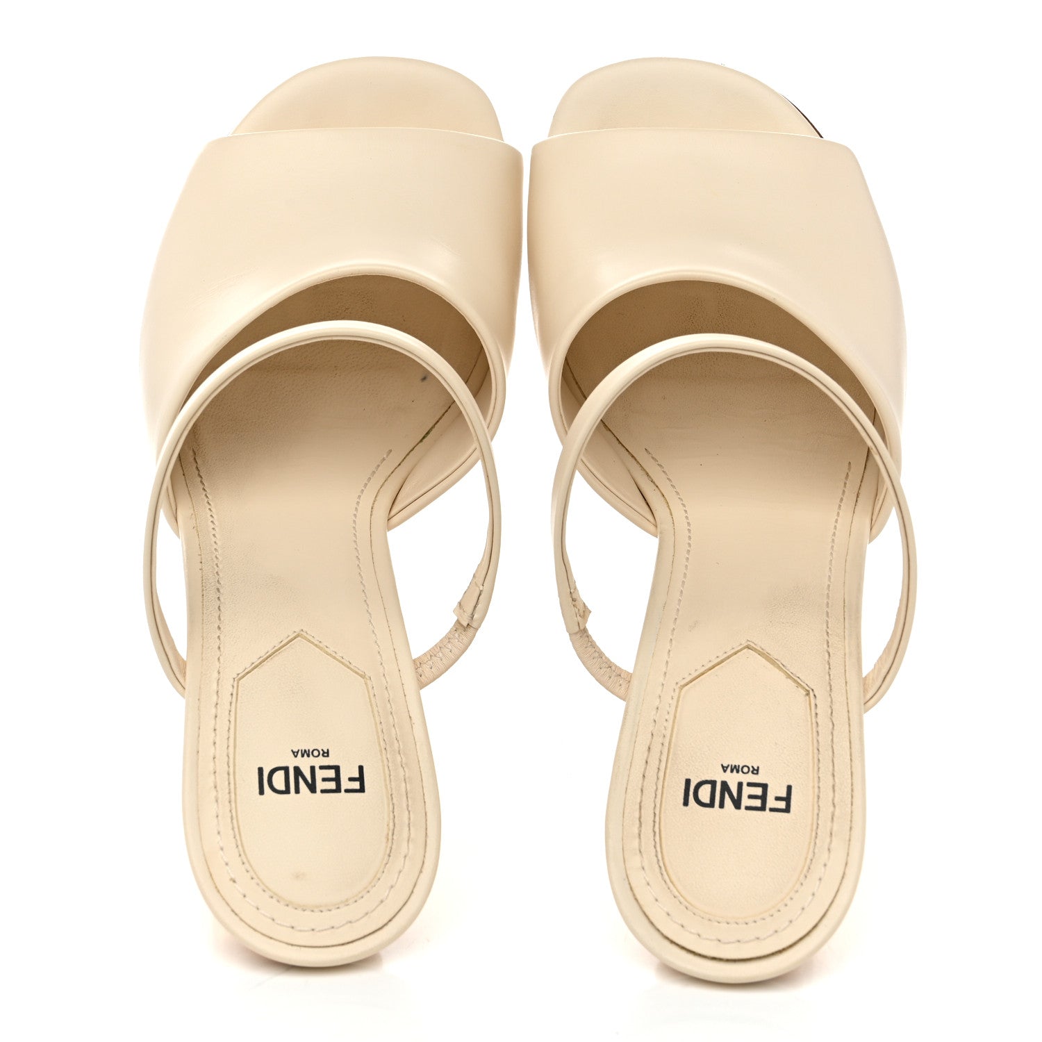 Fendi Vitello Fendi First 95mm Slide Sandals 36 Connecticut