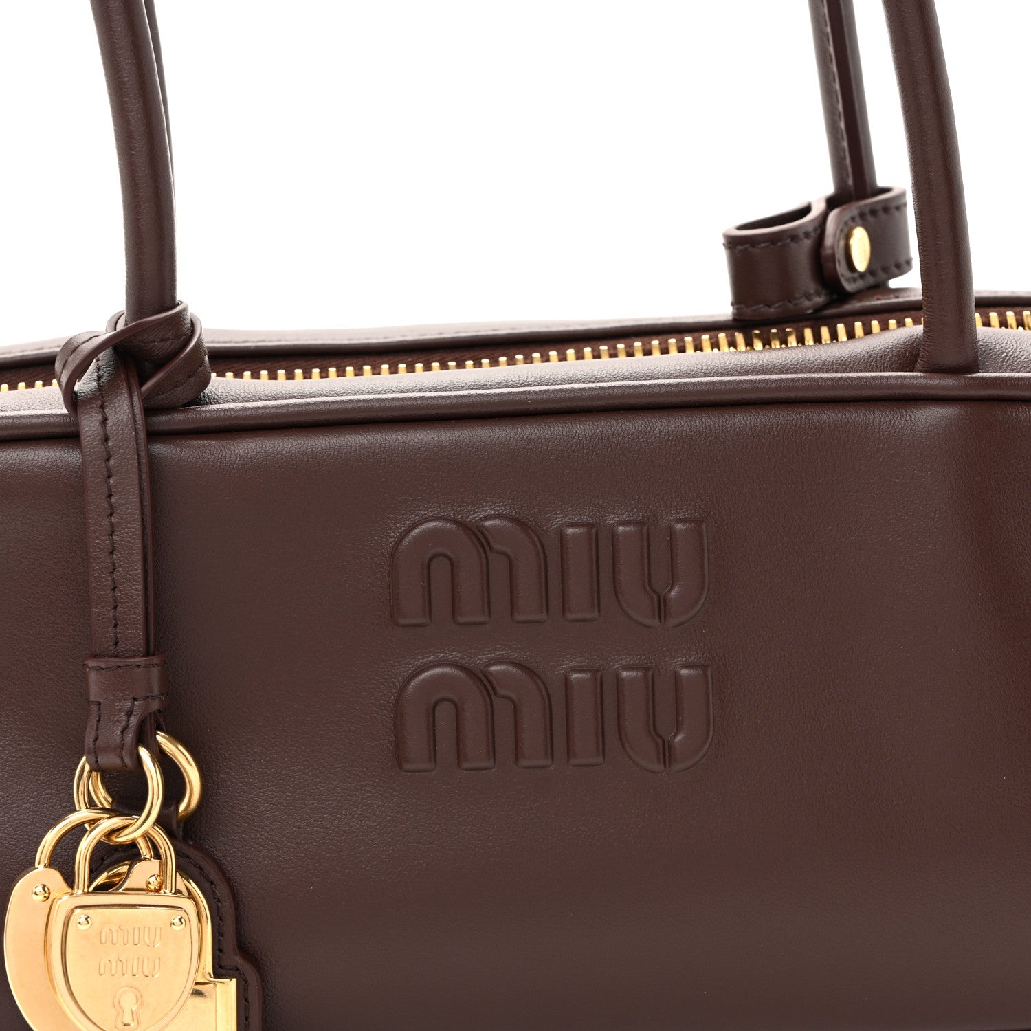 Miu Miu Nappa Small Beau Top Handle Bag Briarwood 13 of 17