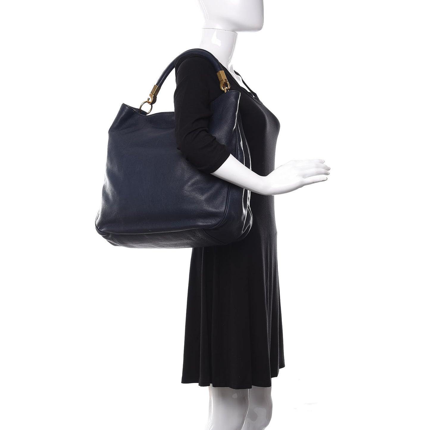 Goatskin Large Roady Hobo Navy