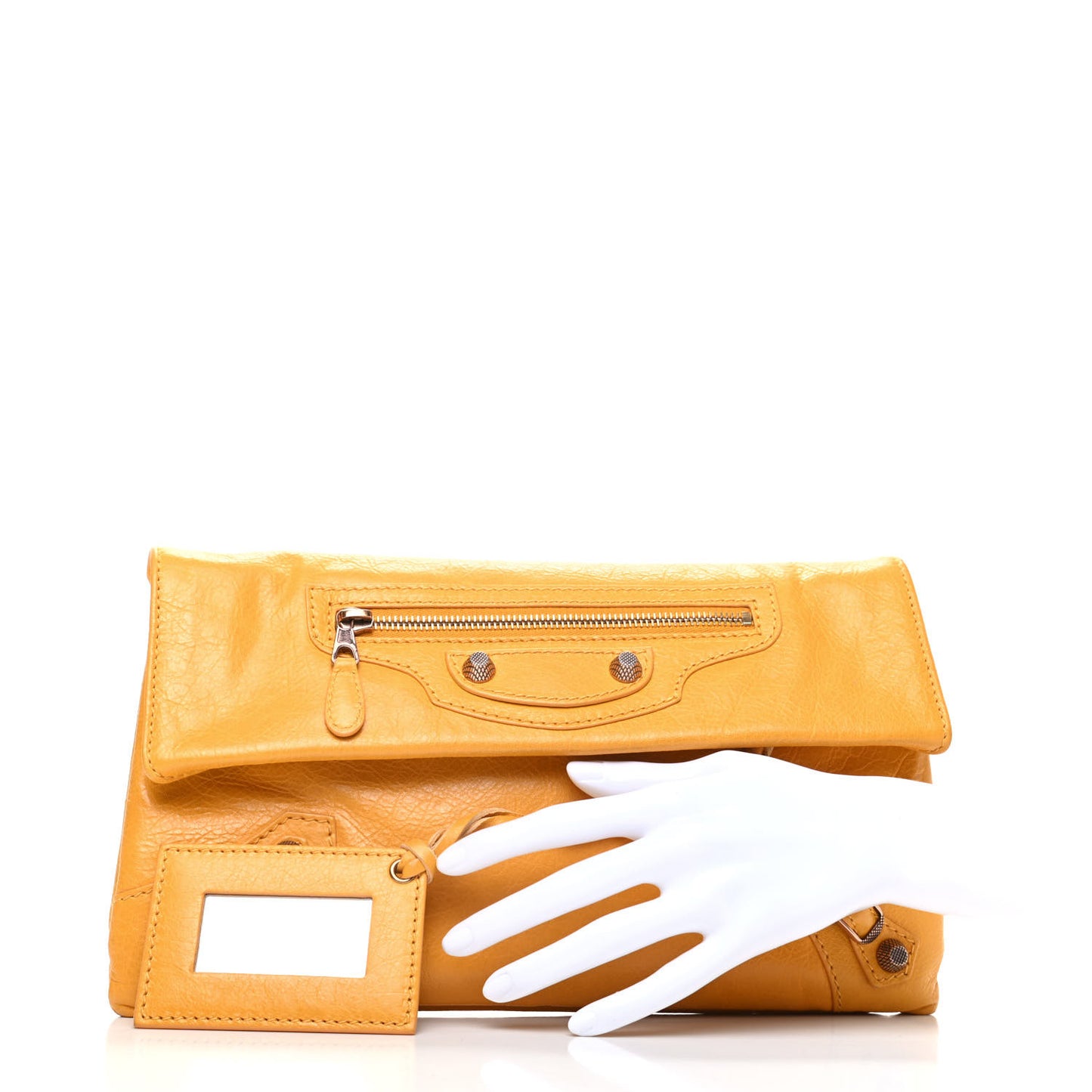 Agneau Giant 12 Rose Gold Hardware Envelope Clutch Mangue