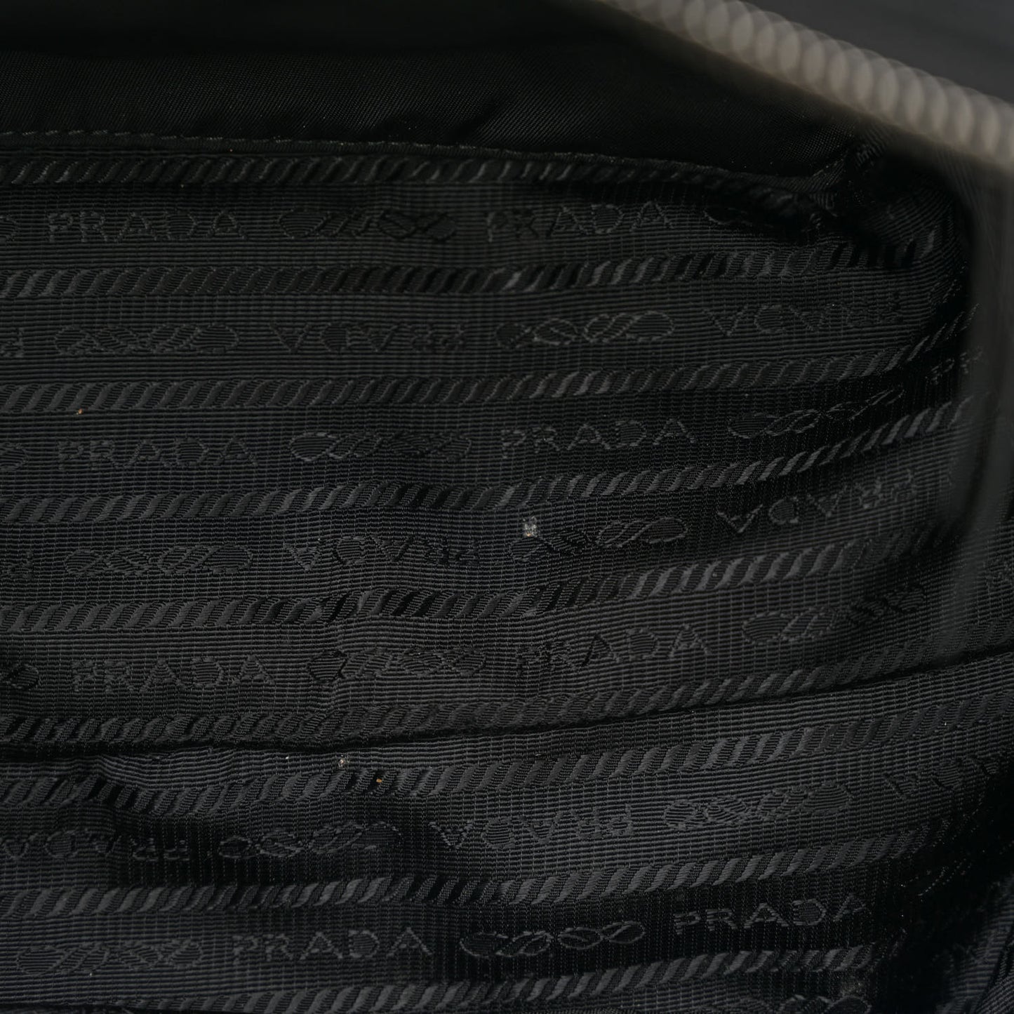 Re-Nylon Nappa Triangle Quilted Padded Small Double Handled Zip Tote Black