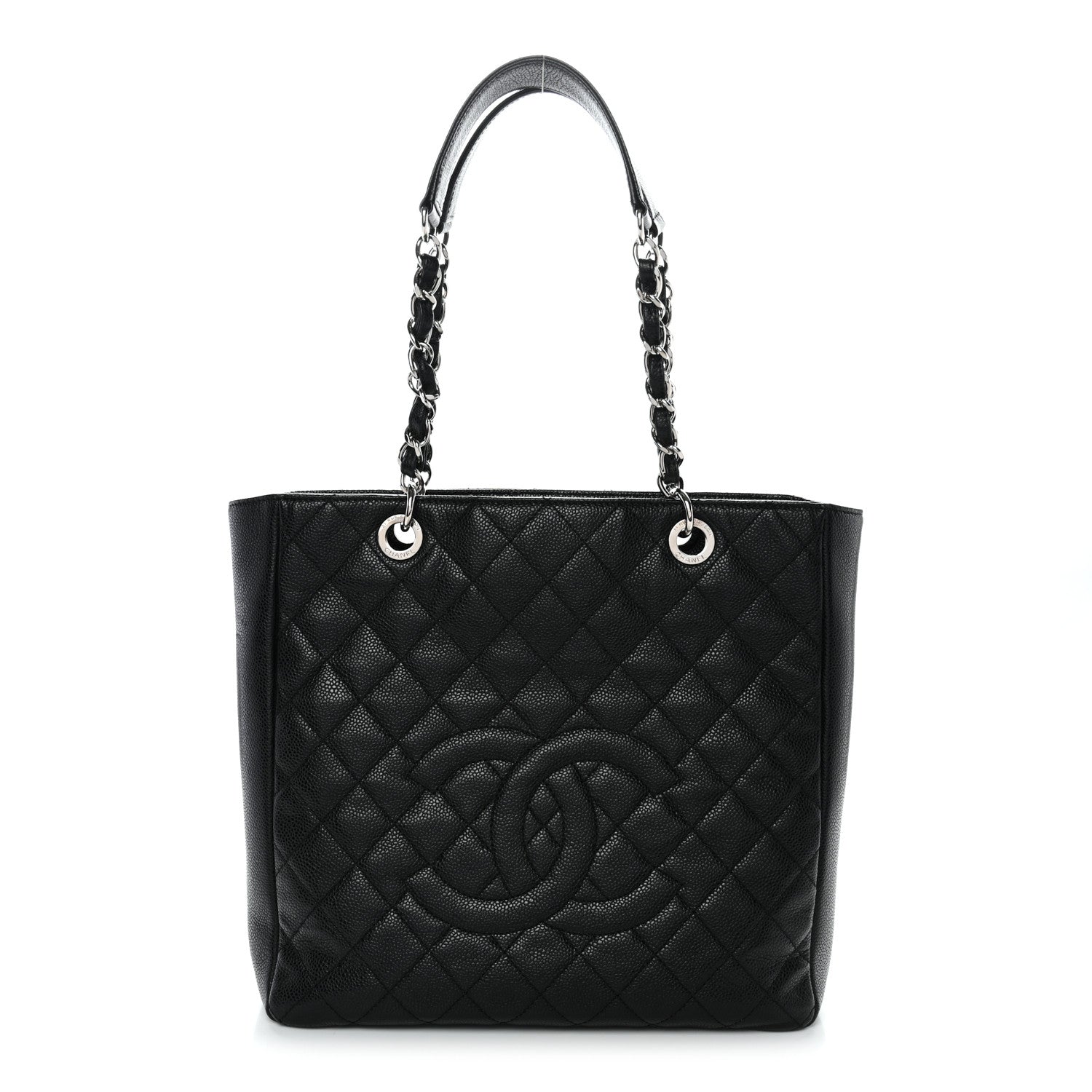 Chanel Caviar Quilted Vertical Grand Shopping Tote GST Black 1 of 9