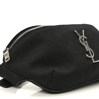 Saint Laurent Canvas Monogram Belt Bag Black 7 of 9