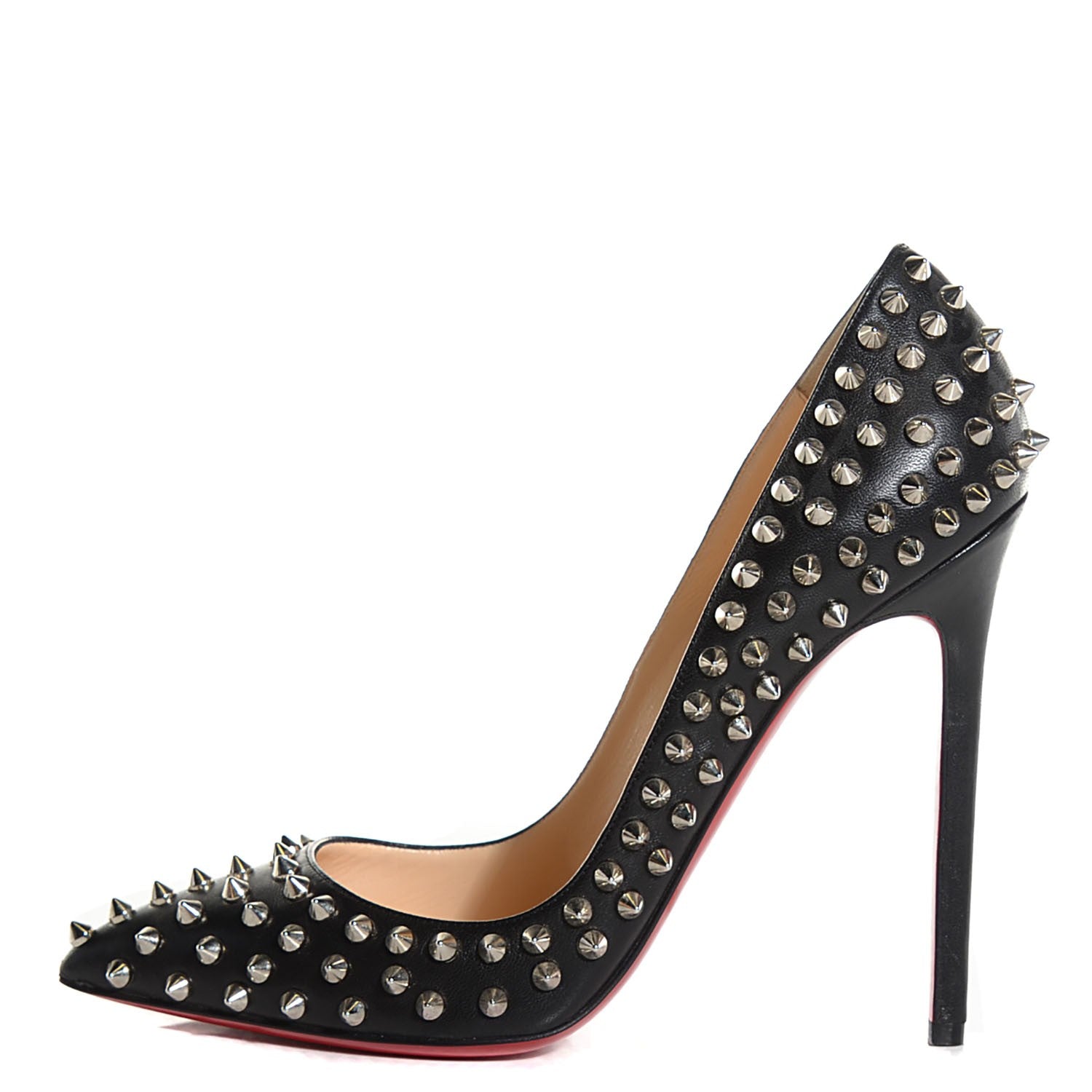 Christian Louboutin Nappa Pigalle Spikes 120 Pumps 38.5 Black 1 of 6