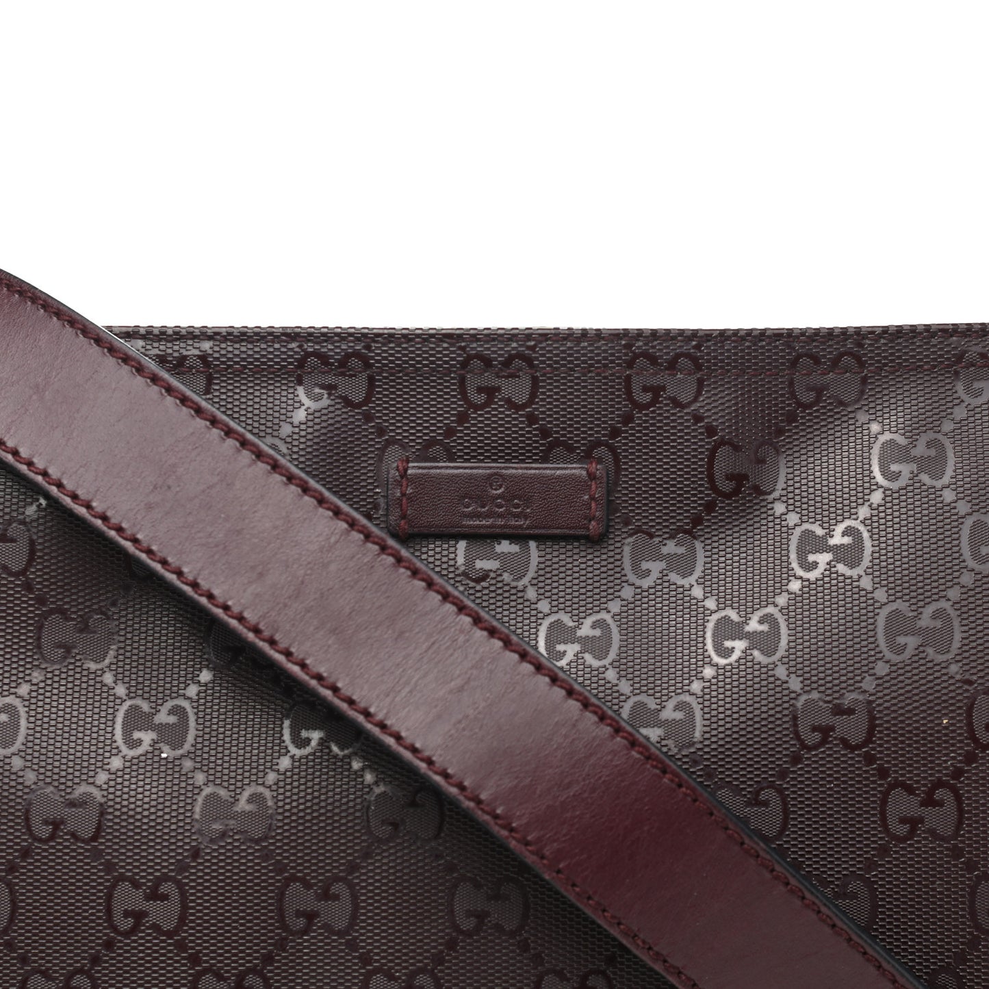 Imprime Monogram Small Flat Messenger Bag Bordeaux
