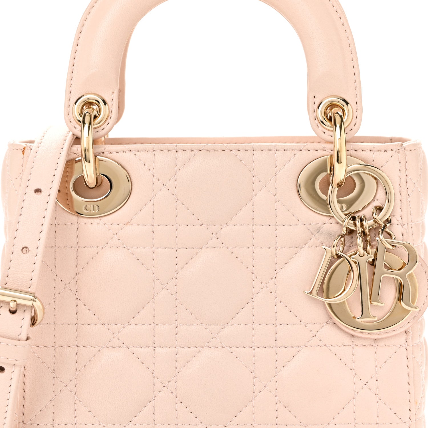 Christian Dior Lambskin Cannage Mini Lady Dior Aesthetic Beige 8 of 11