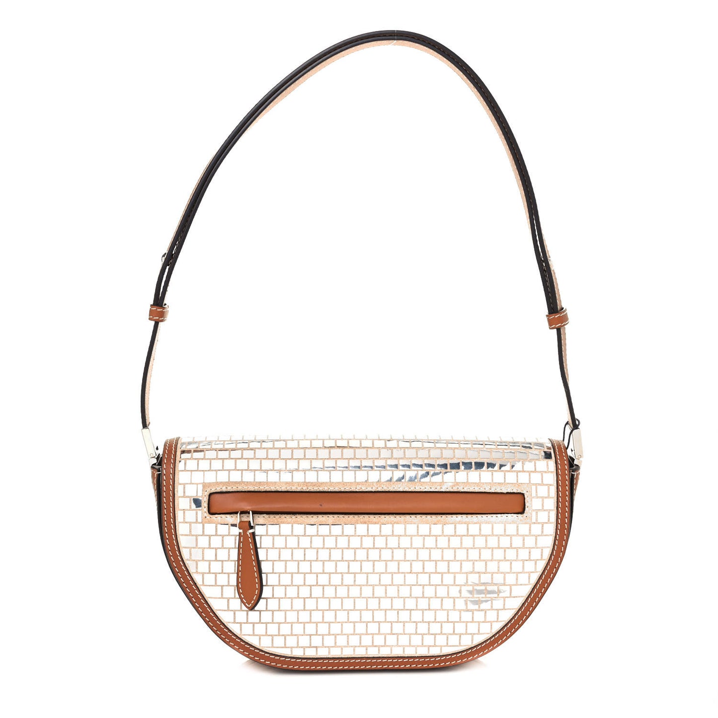 Calfskin Mirrored Small Olympia Pouch Warm Tan
