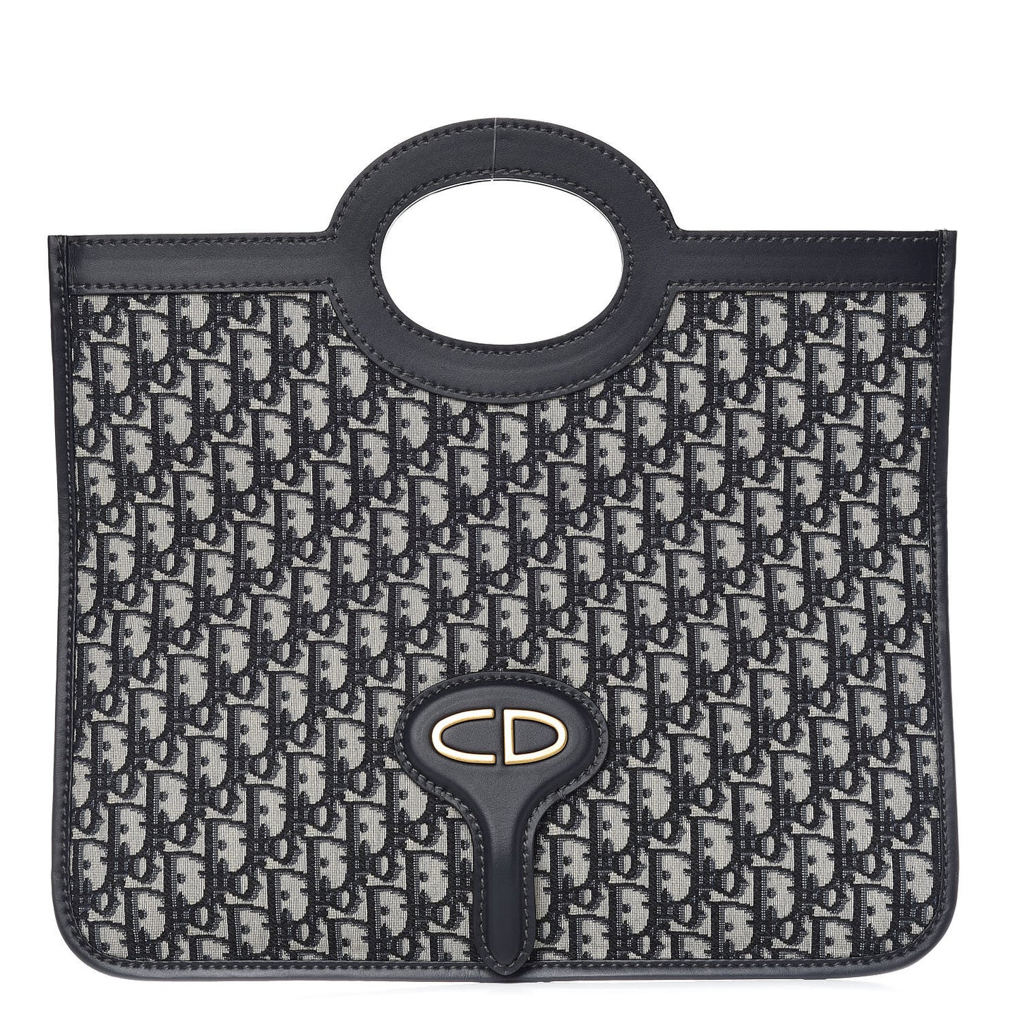 Oblique Fold Over Clutch Blue