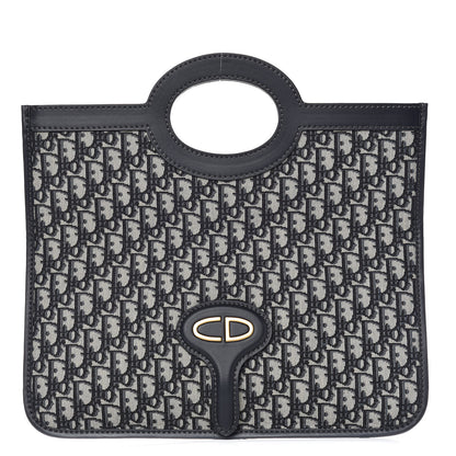 Christian Dior Oblique Fold Over Clutch Blue 3 of 11