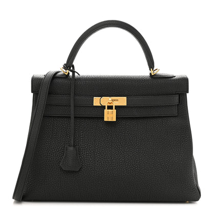Hermes Togo Kelly Retourne 32 Black 1 of 12