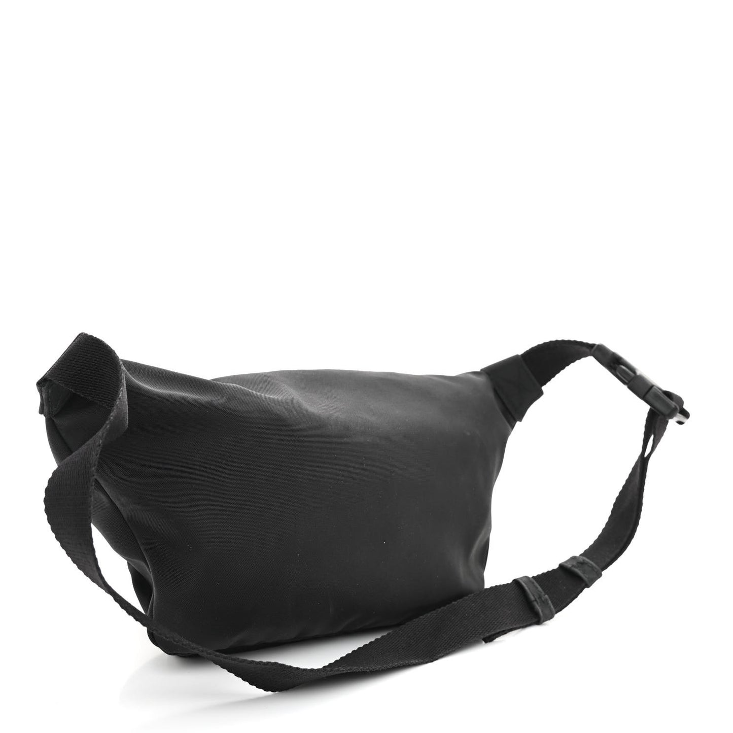 Textured Sport Nylon Logo Embroidered Wheel Beltpack Black