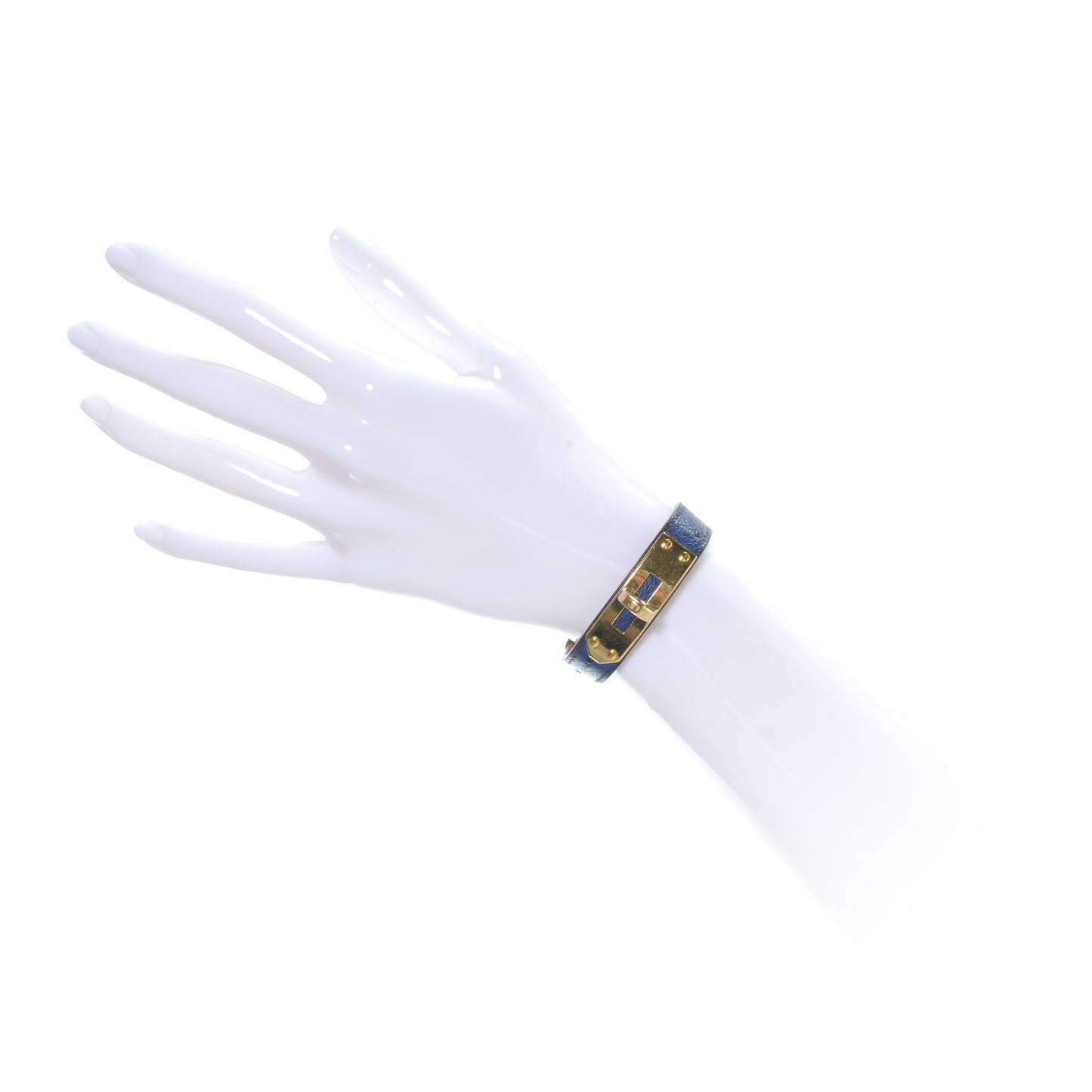 Stainless Steel Ostrich Kelly Watch Replacement Band Strap Bleu Saphir