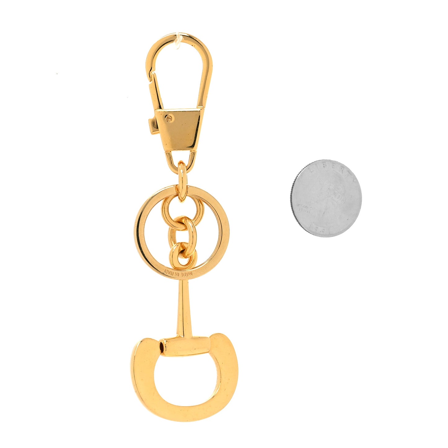 Metal Horsebit 1955 Key Chain Gold