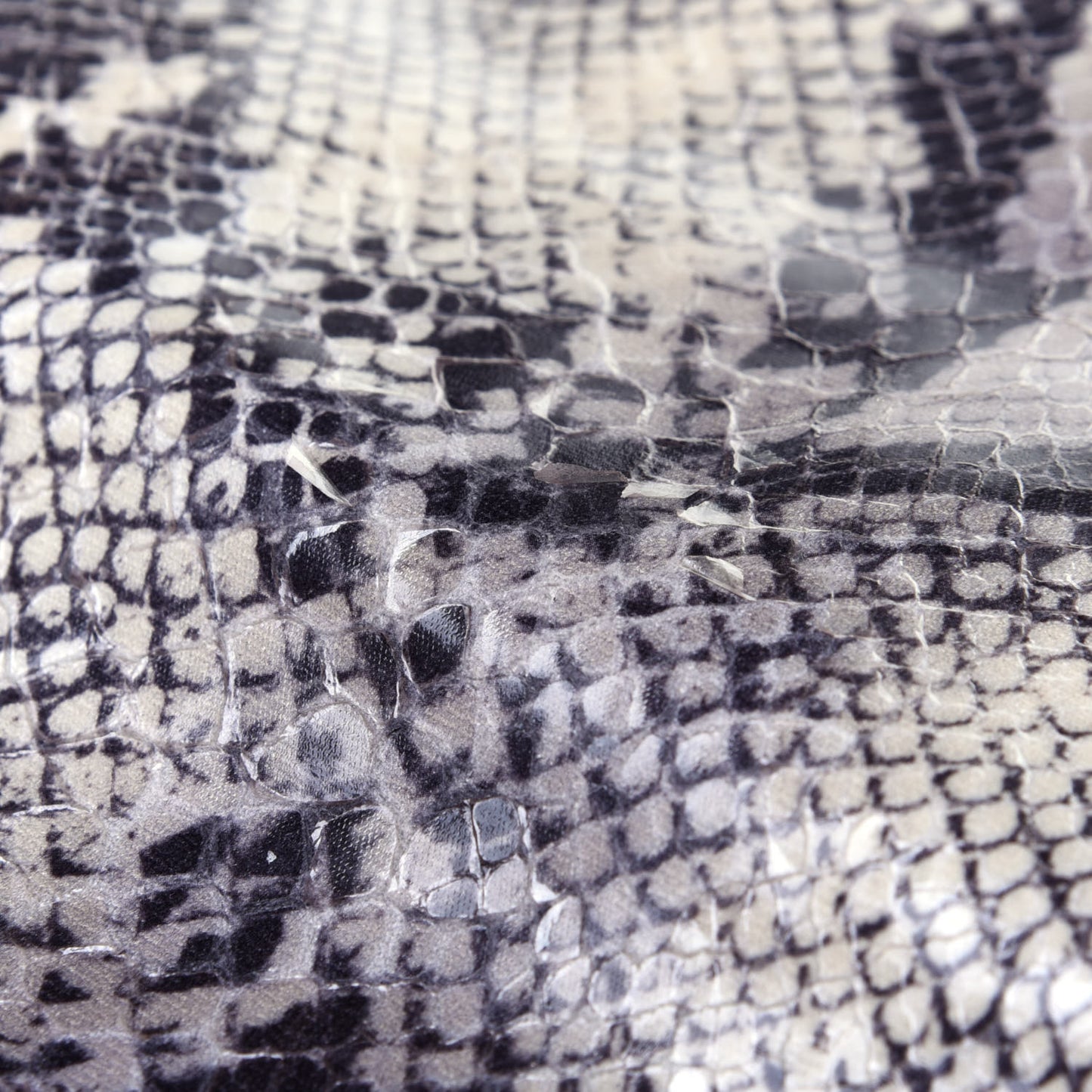 Eco Python Falabella Fold Over Clutch Grey