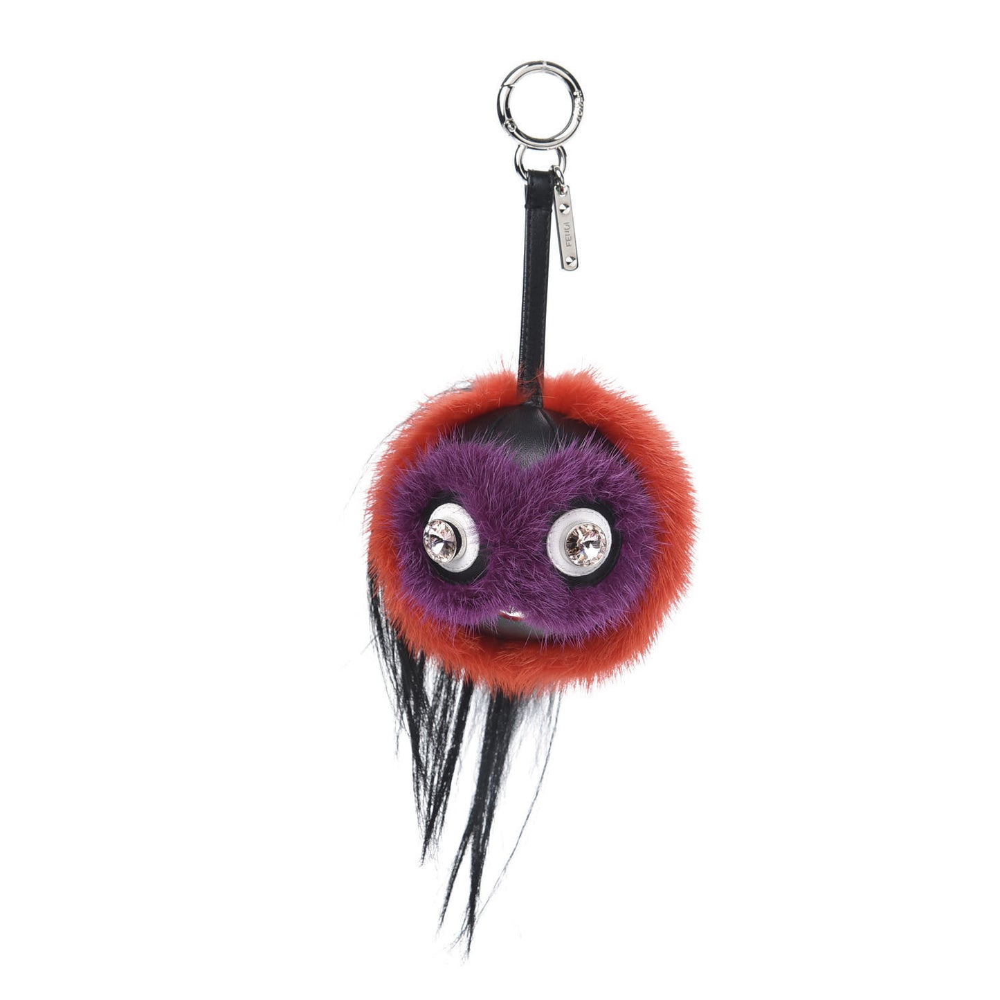 Mink Goat Fur QuTweet Funkyfur Bag Bug Charm Red