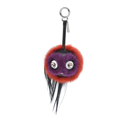 Fendi Mink Goat Fur QuTweet Funkyfur Bag Bug Charm Red 1 of 3
