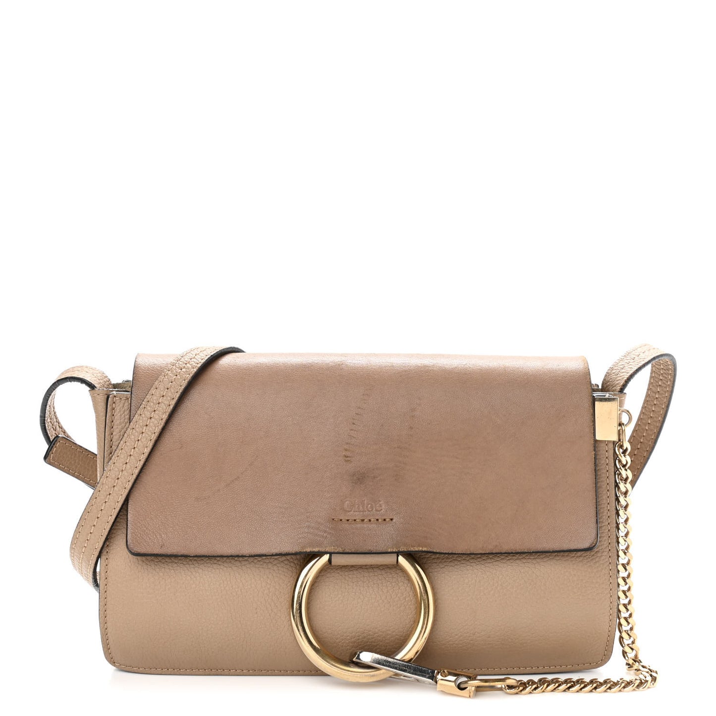 Goatskin Small Faye Shoulder Bag Tan