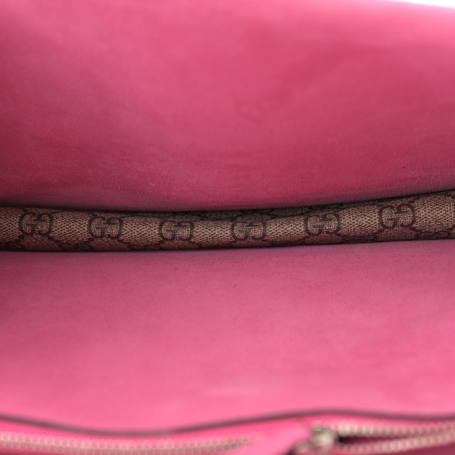 Gucci GG Supreme Monogram Suede Pierced Heart Embroidered Medium Dionysus Shoulder Bag Beige Ebony Pink Tropical Flower 5 of 16