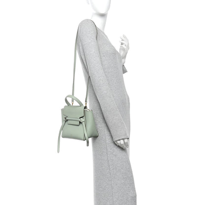 Celine Grained Calfskin Nano Belt Bag Ice Mint 2 of 12