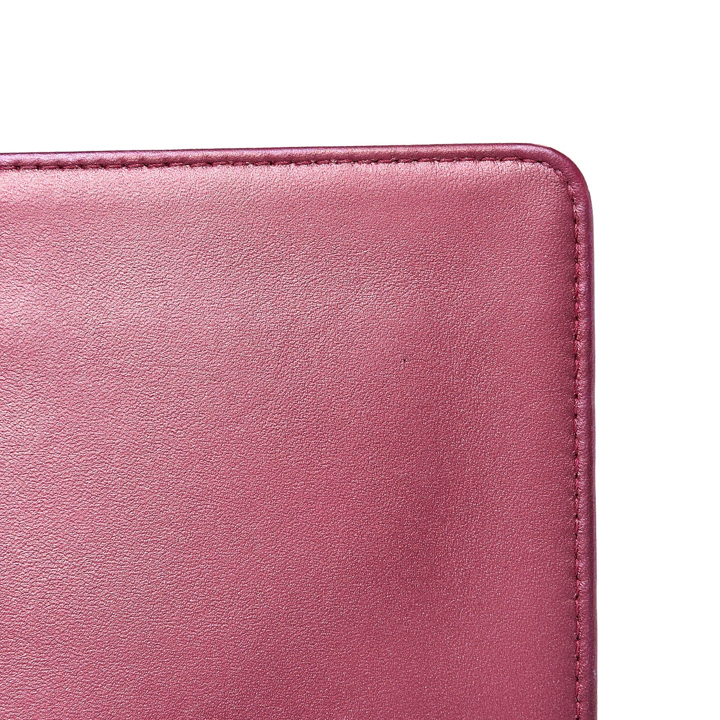 Metallic Patent Calfskin Quilted Medium Boy Flap Pink