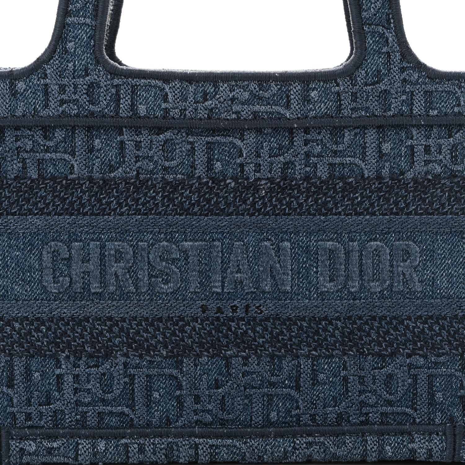 Christian Dior Oblique Denim Mini Book Tote Blue 8 of 12