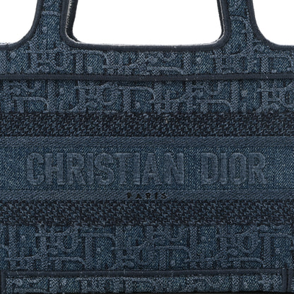 Christian Dior Oblique Denim Mini Book Tote Blue 8 of 12