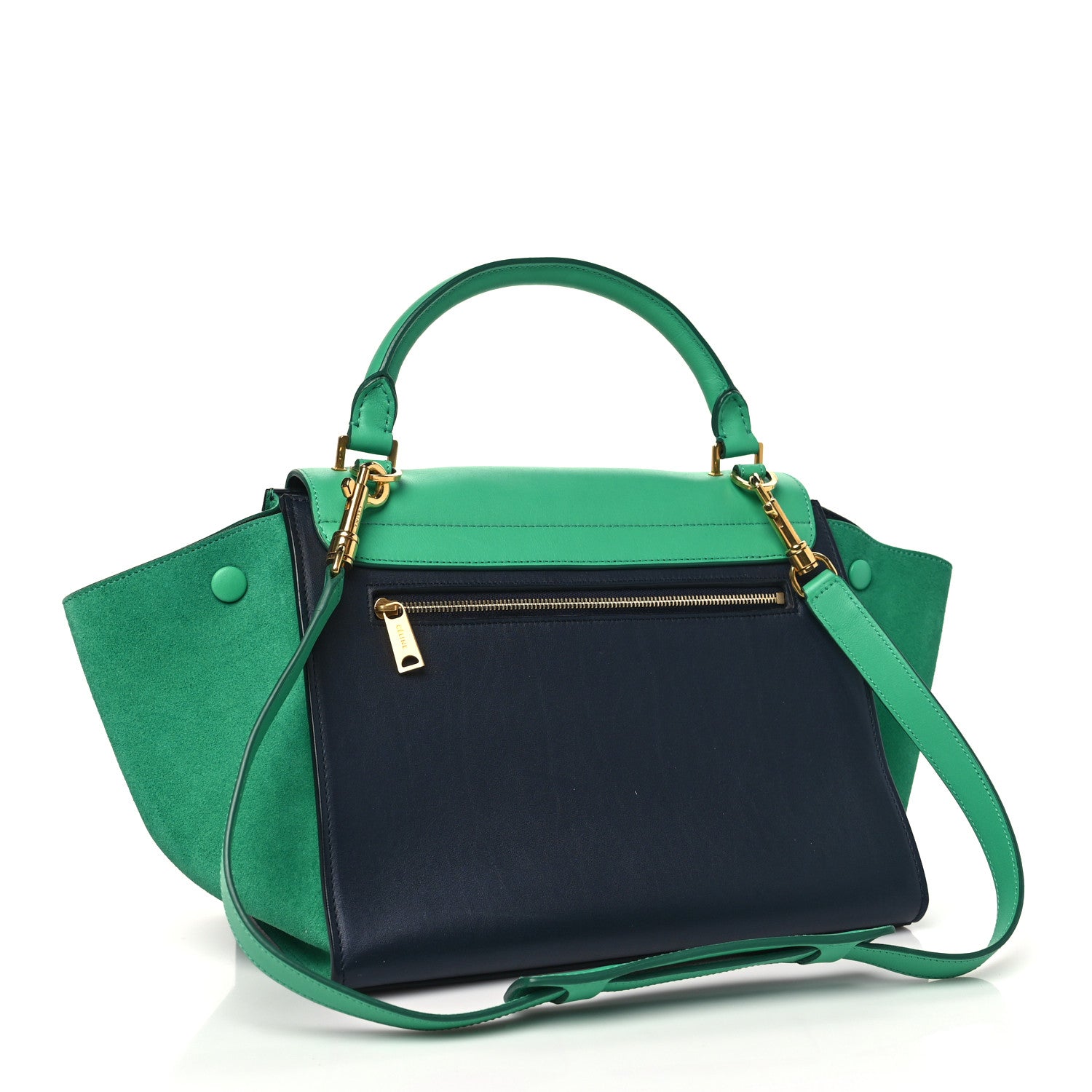 Celine Smooth Calfskin Suede Trapeze Palm 3 of 9