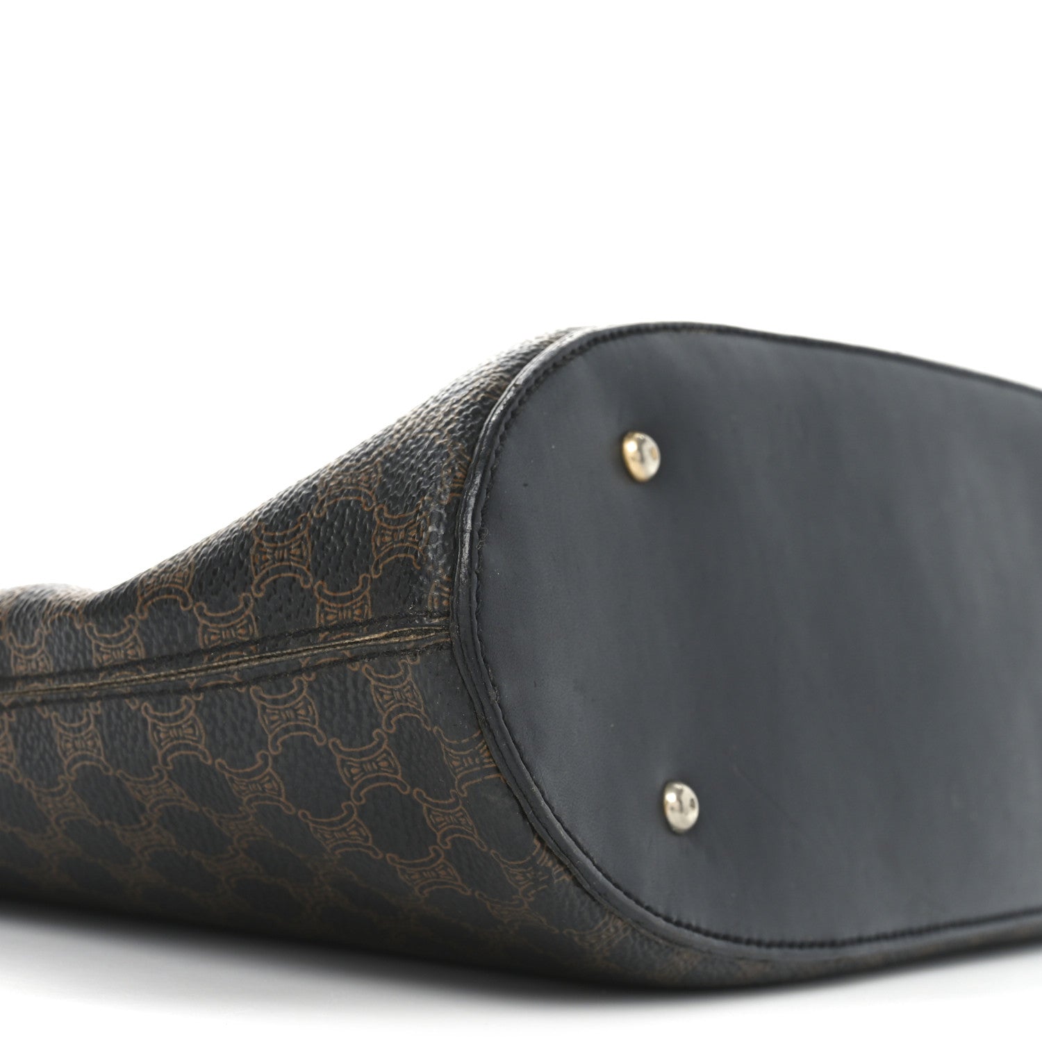 Celine Canvas Calfskin Macadam Handbag 9 of 10