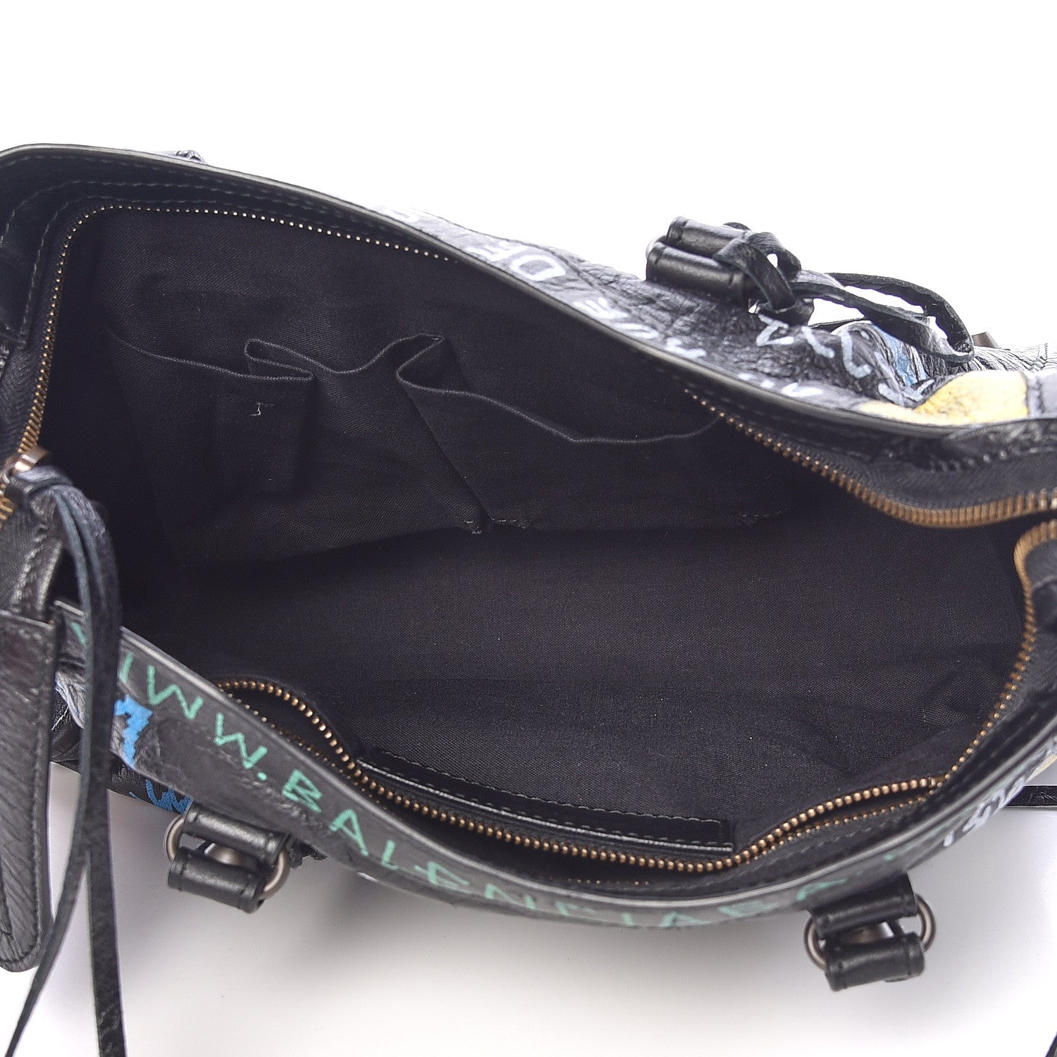 Balenciaga Agneau Graffiti All Over Classic Hardware S City Black Multicolor 5 of 10