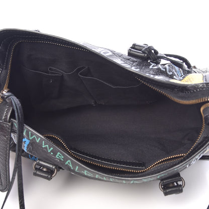 Balenciaga Agneau Graffiti All Over Classic Hardware S City Black Multicolor 5 of 10