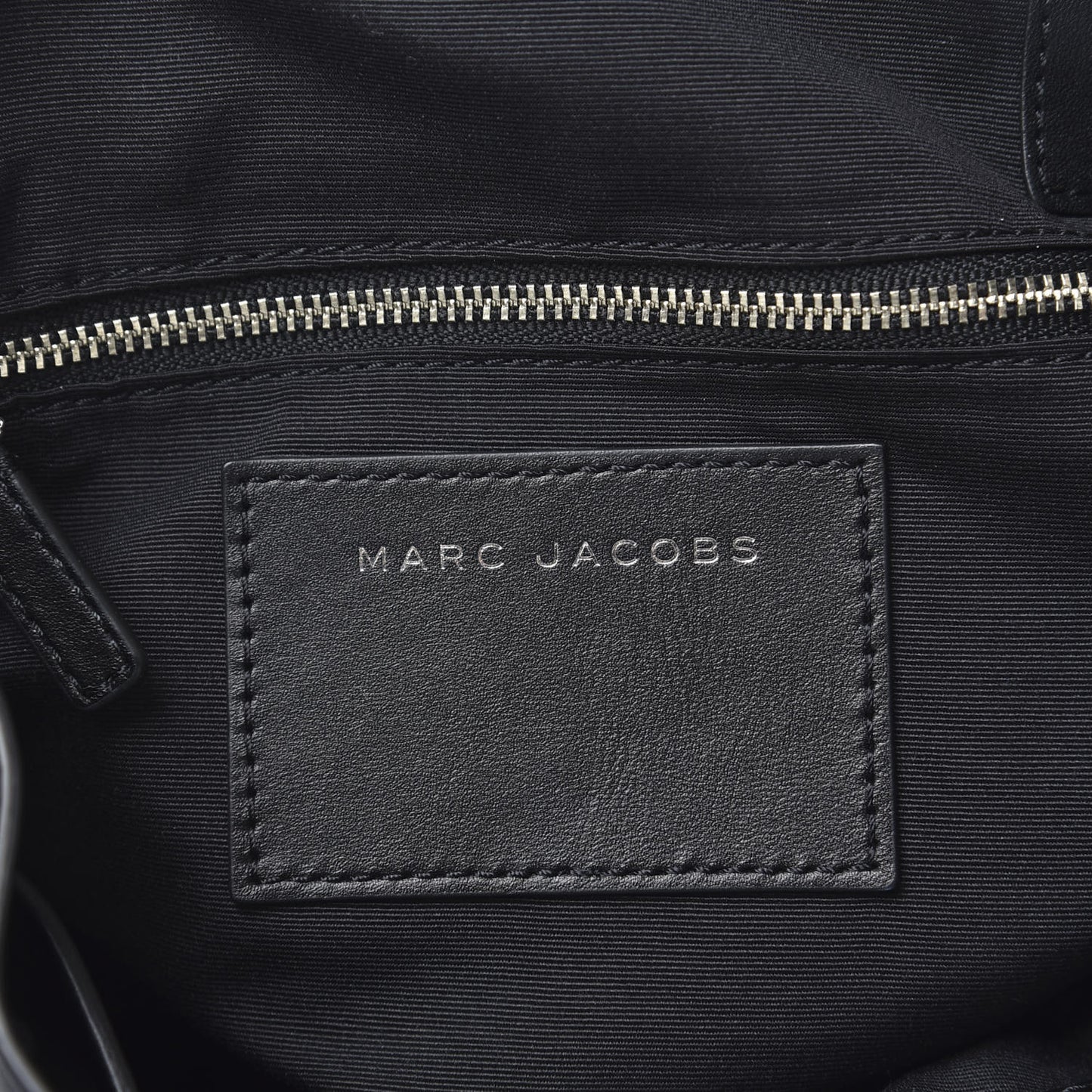 Lambskin Mid Zip Backpack Black