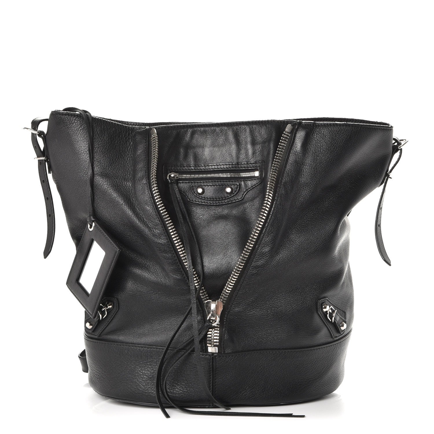 Balenciaga Veau Papier Classic Hardware Drop Bucket Bag Nero Black 1 of 10
