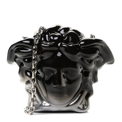 Versace Medusa Head Chain Clutch Black Silver 1 of 9