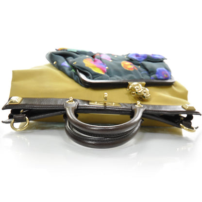 Marc Jacobs Canvas Satin Serafima Frog Bag on Bag Yellow 6 of 10