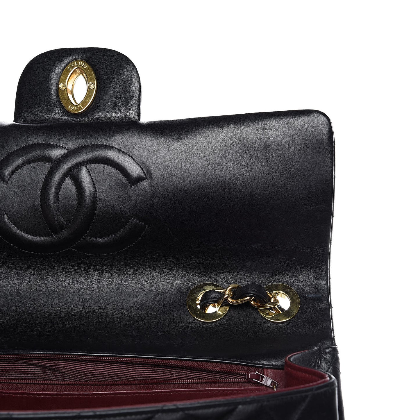 Lambskin Quilted XL Jumbo Single Flap Black