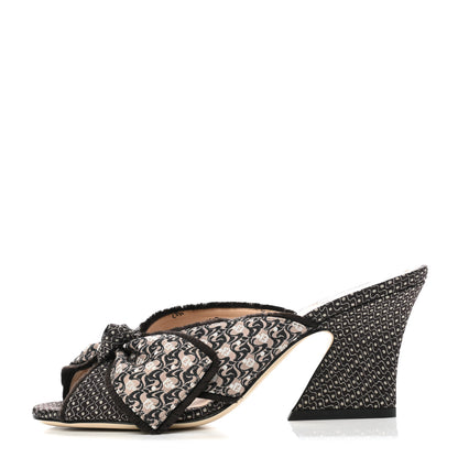 Fendi Jacquard FF Fabric Ffreedom Mules 36 Black 1 of 7