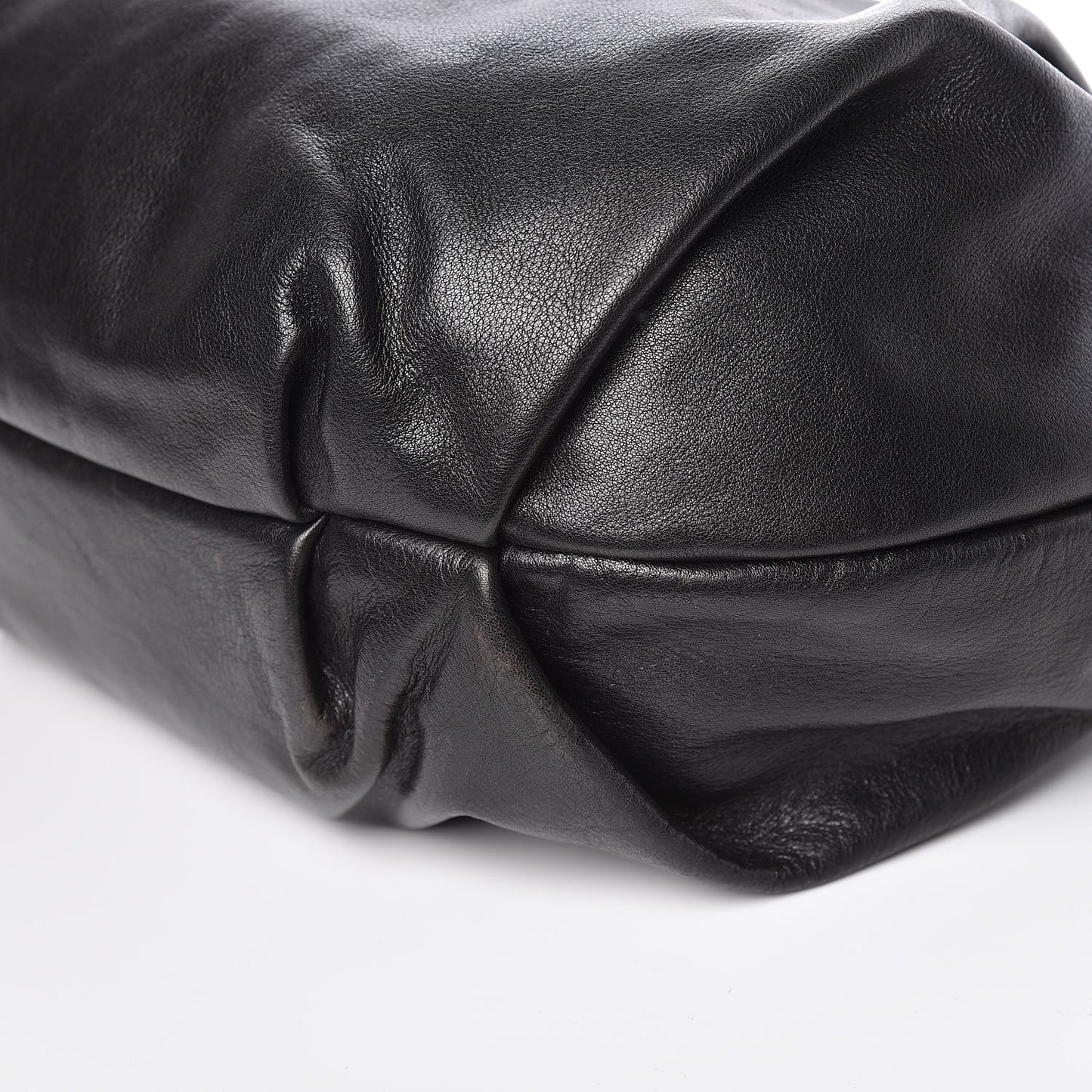 Soft Calf Pleated Hobo Black