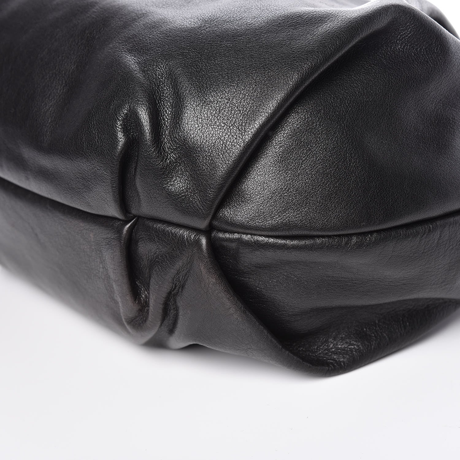 Prada Soft Calf Pleated Hobo Black 9 of 9