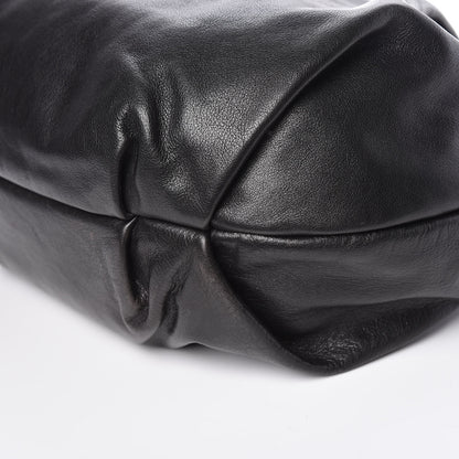 Prada Soft Calf Pleated Hobo Black 9 of 9