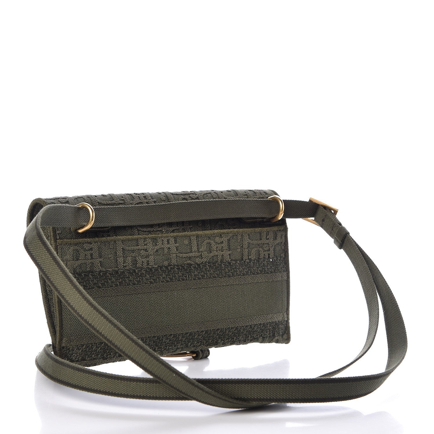 Christian Dior Oblique Saddle Belt Bag Green 3 of 10