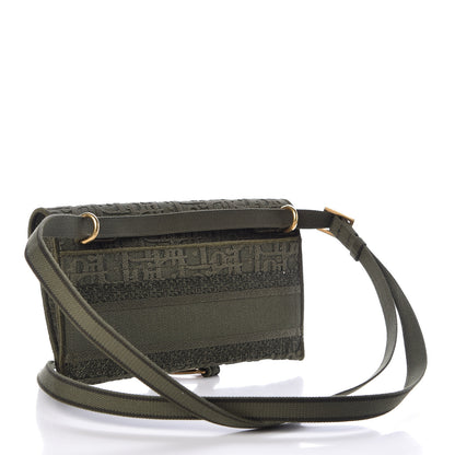 Christian Dior Oblique Saddle Belt Bag Green 3 of 10