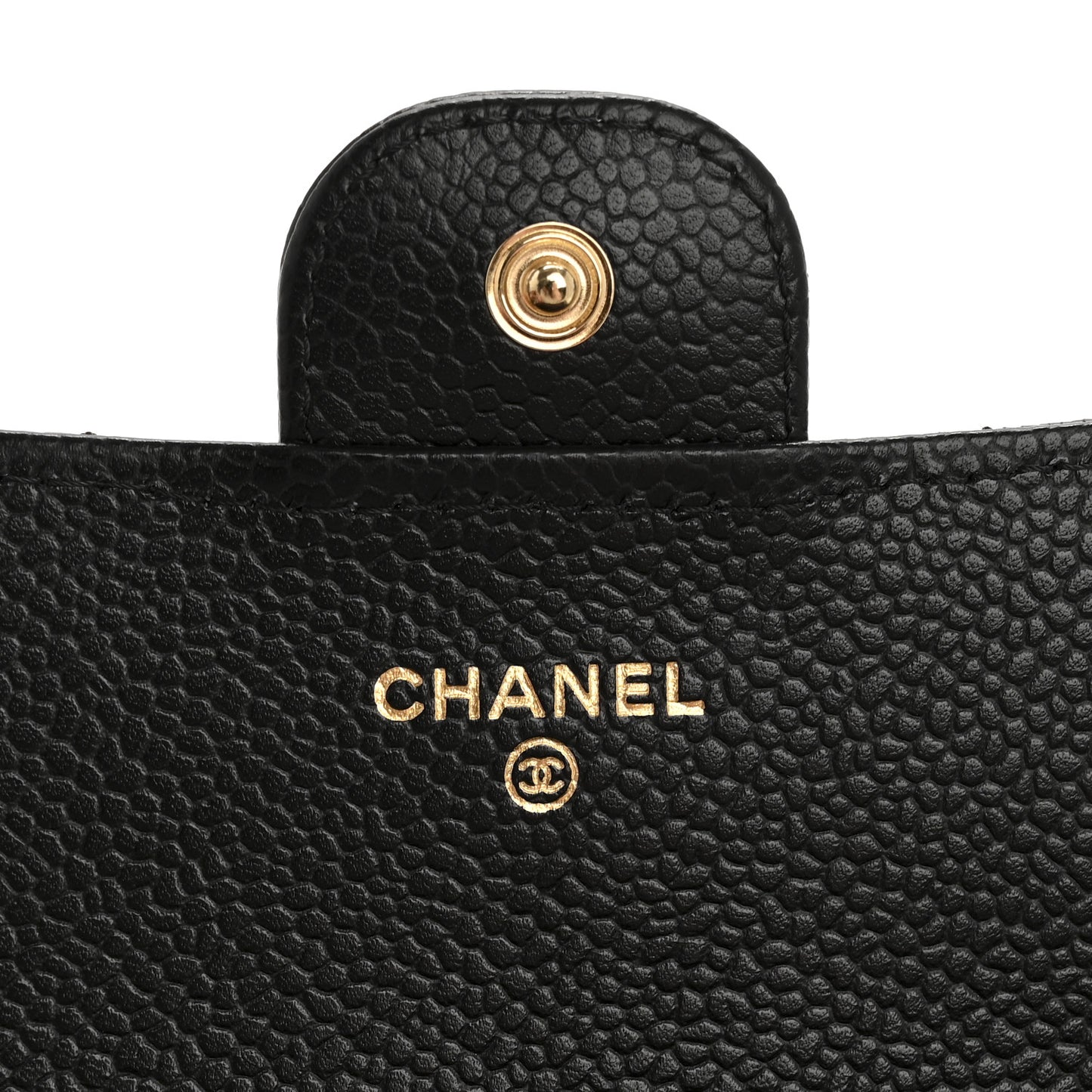 Caviar Quilted Large Gusset Flap Wallet Black