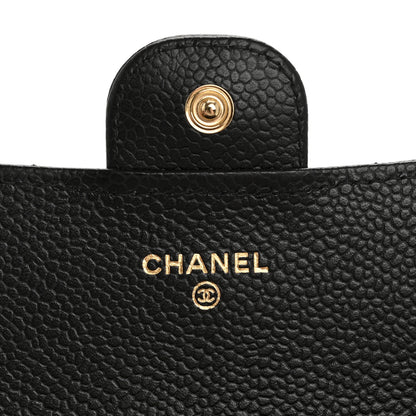 Chanel Caviar Quilted Large Gusset Flap Wallet Black 6 of 9