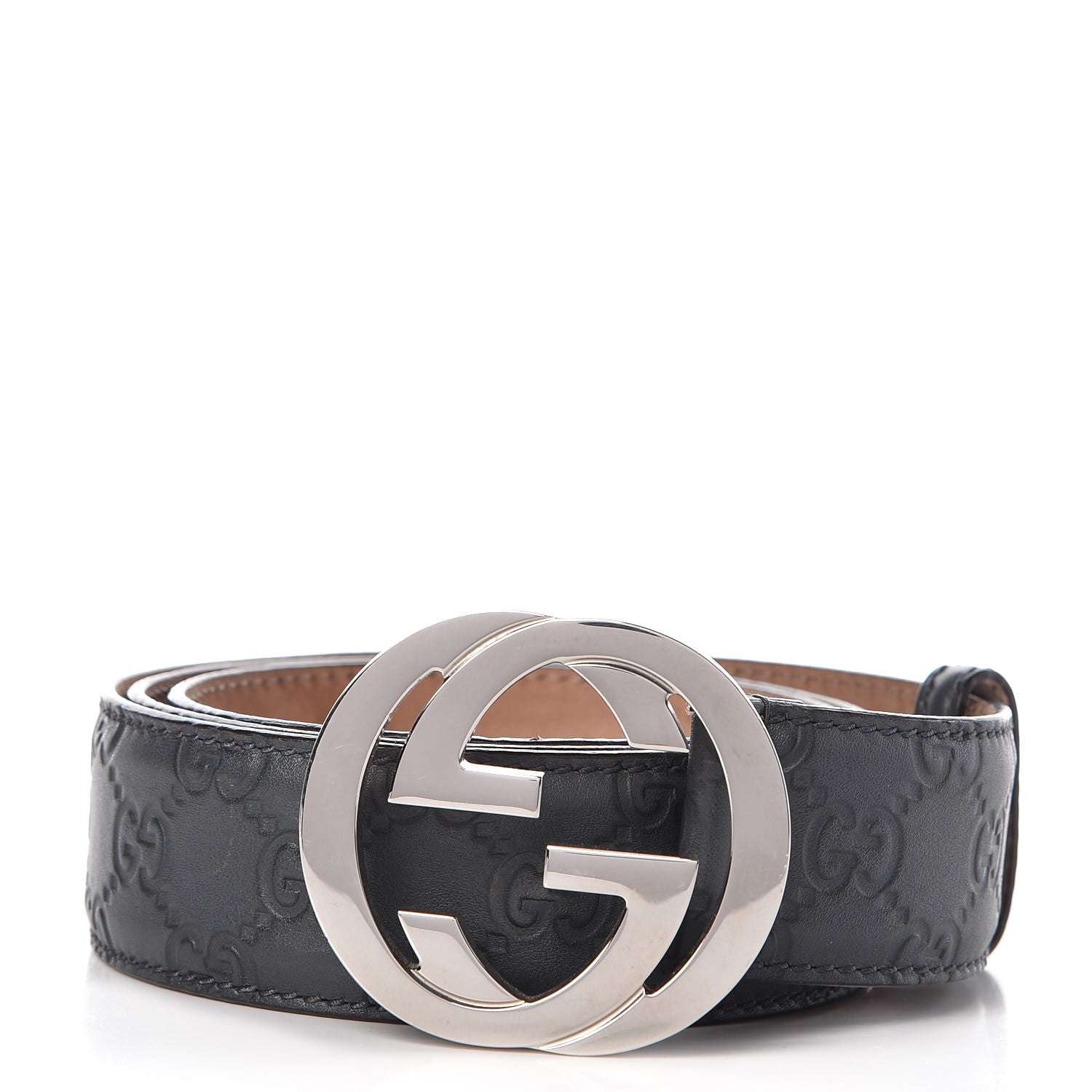Gucci Guccissima Interlocking G Belt 100 40 Grey 1 of 8