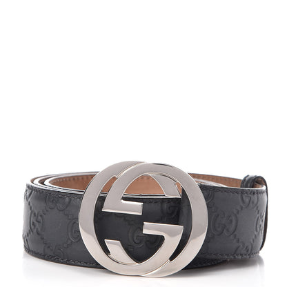Gucci Guccissima Interlocking G Belt 100 40 Grey 1 of 8