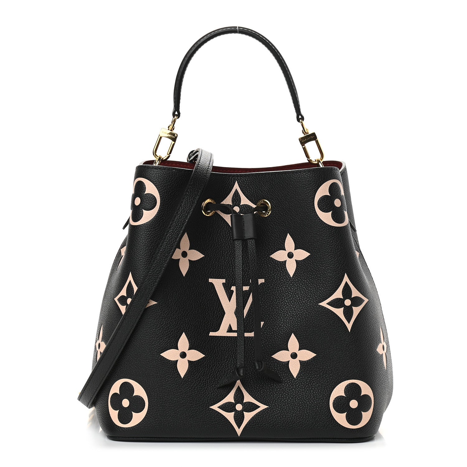 Louis Vuitton Empreinte Monogram Giant Neonoe MM Black Beige 1 of 8